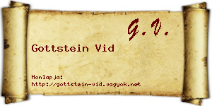 Gottstein Vid névjegykártya